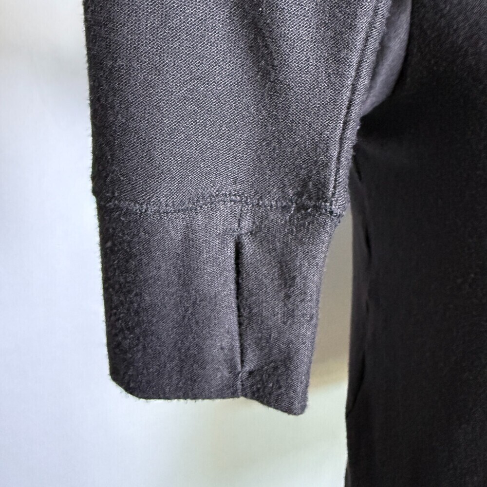 Cuddl Duds Cozy Jersey Fleece Split-V Pullover Sz M VERY SOFT Black Long Sleeves - Picture 7 of 15